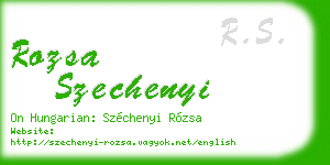 rozsa szechenyi business card